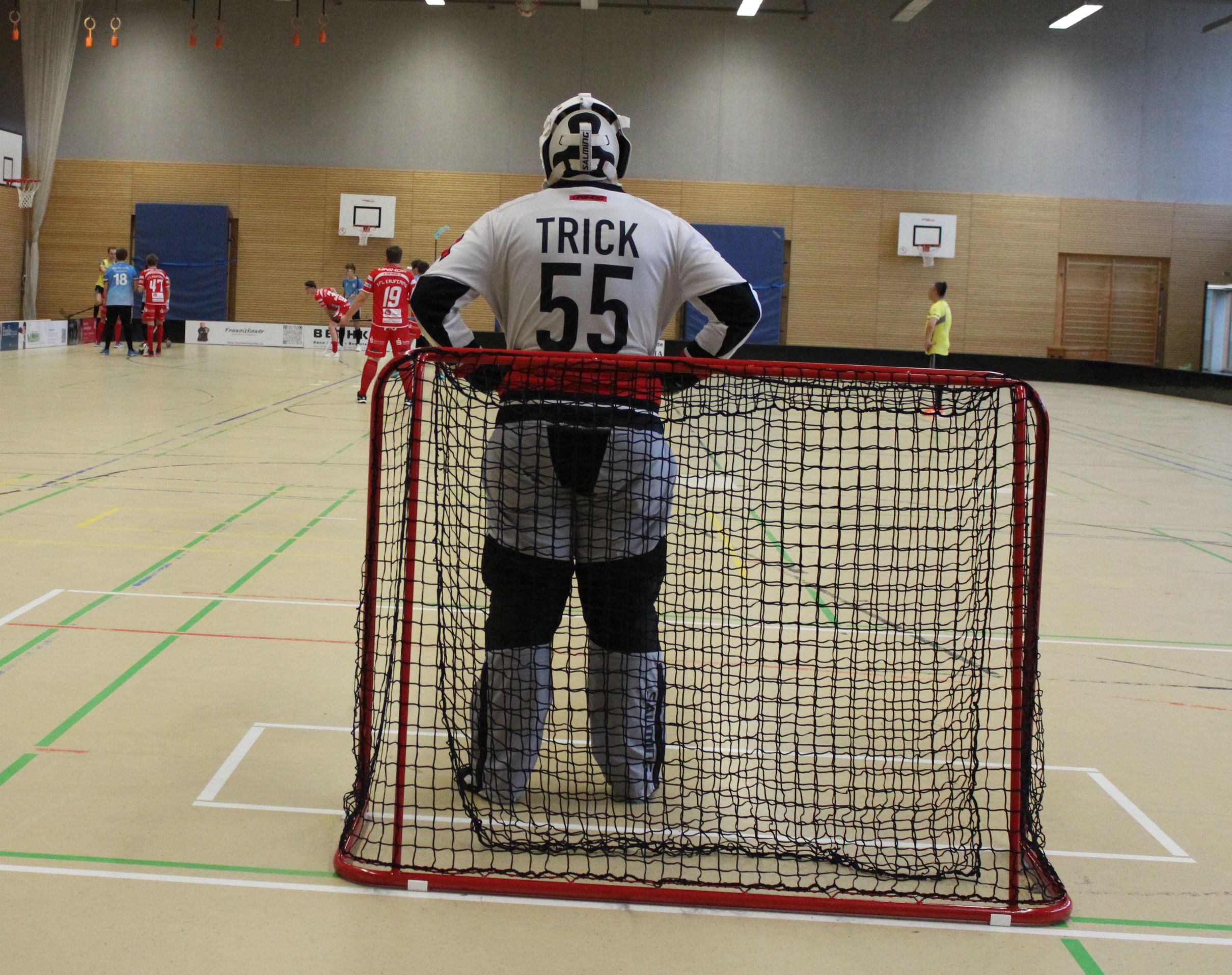 Marco Trick sah zunächst kein überzeugendes Spiel seiner Vorderleute, vor allem das letzte Drittel stimmt den Goalie aber optimistisch. (Foto: Wagner)