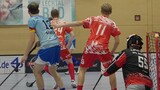 Verteidiger Paul Denk, Torwart Marco Trick und die zweite Mannschaft der Red Hocks setzten sich mit 13:4 gegen den FBC Heidelberg durch. (Foto: Rubenwolf)