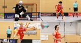 Moritz Ballweg, Dani Wipfler, Juho Laakso und Eemeli Ylänen (im Uhrzeigersinn) nehmen Abschied von den Red Hocks. (Fotos: Finkenzeller)